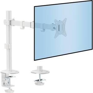 image:imageMountIt Single Monitor Arm Desk Mount for 1732 Inch Screens Holds up to 198 lbs Full Motion Computer Monitor Stand Steel Clamp and Grommet Base VESA 75x75 100x100 Cable Management BlackWhite
