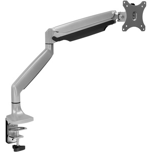 image:imageMountIt Single Monitor Arm Desk Mount with Gas Spring Height Adjustable Monitor Stand for 1332 Inch Screens up to 20 lbs VESA 75x75 amp 100x100 CClamp amp Grommet SitStand Desk CompatibleSilver