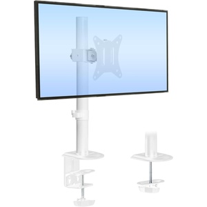 image:imageMountIt White Single Monitor Stand  Adjustable Desk Arm for Computer Screens  VESA Compatible Holder Up to 32 198 lbs  360 Rotation 160 Swivel 40 Tilt  SpaceSaving Clamp amp Grommet BaseWhite