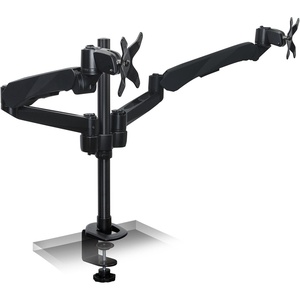 image:imageMountit Height Adjustable Full Motion Two Monitor Computer Desk Mount Spring Arm Quick Release with Grommet Base MI45111Black