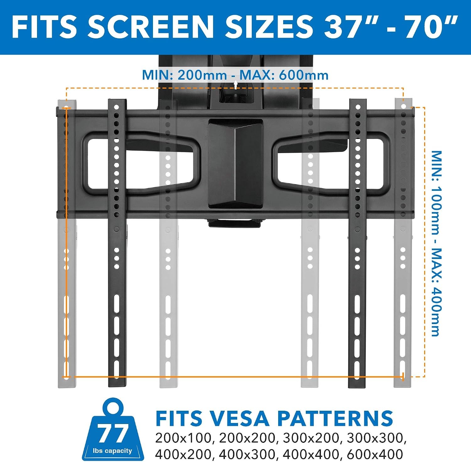 image:imageMOUNTIT Motorized Fireplace TV Wall Mount Remote Control Electric Pull Down Mantel Mounting Bracket Up to 77 Lbs Weight Capacity Height Adjustable Swivel VESA 600x400 CompatibleBlack