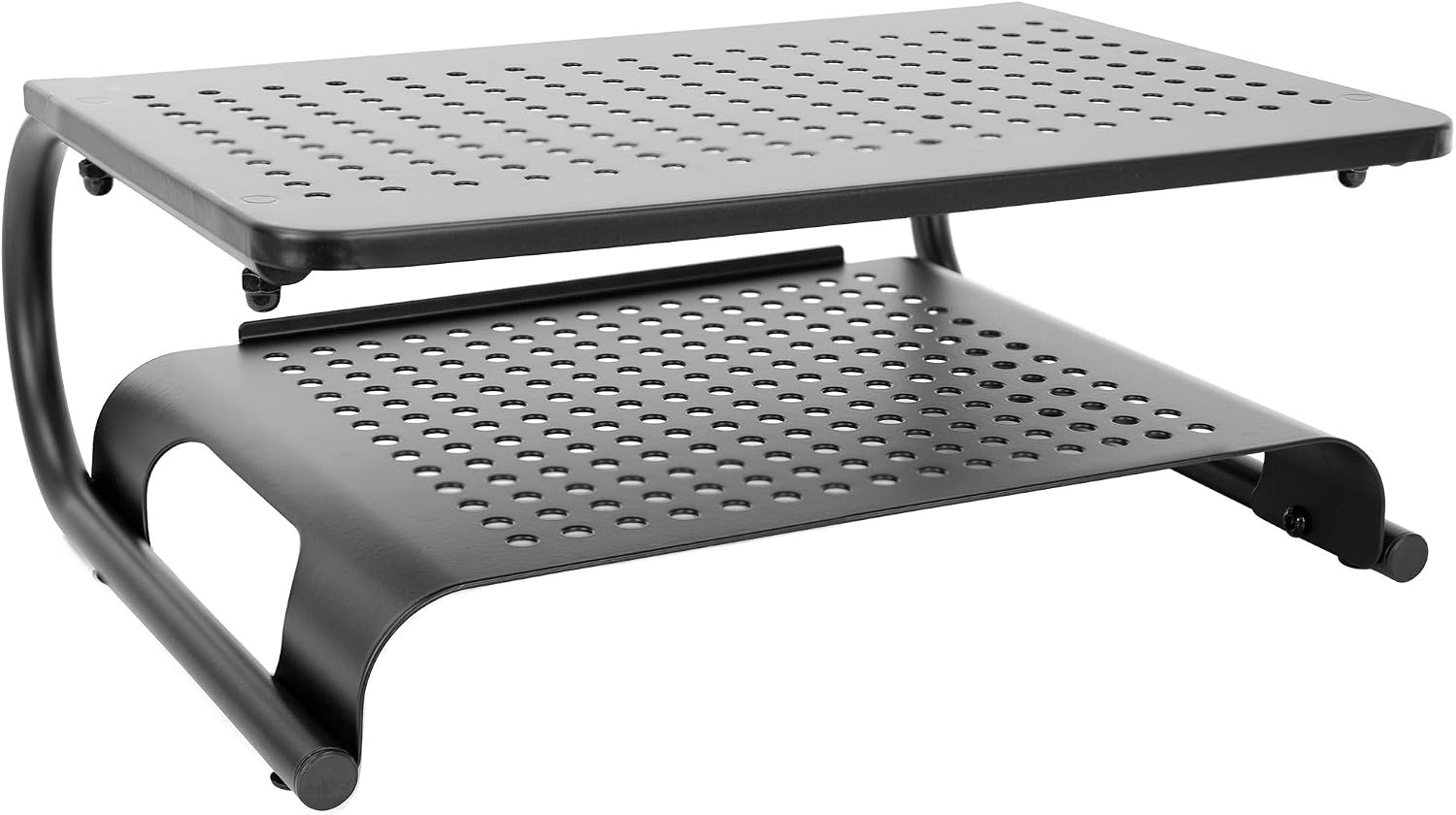 image:imageMountIt 2 Tier Desk Organizer Riser Computer Monitor Stand with Keyboard Storage Shelf for Desktops Laptops Printers Home Office Space Saver 2 Shelves