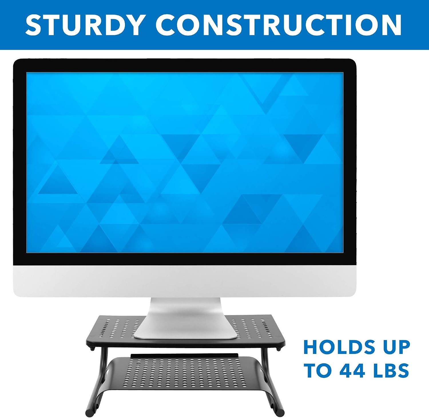 image:imageMountIt 2 Tier Desk Organizer Riser Computer Monitor Stand with Keyboard Storage Shelf for Desktops Laptops Printers Home Office Space Saver 2 Shelves