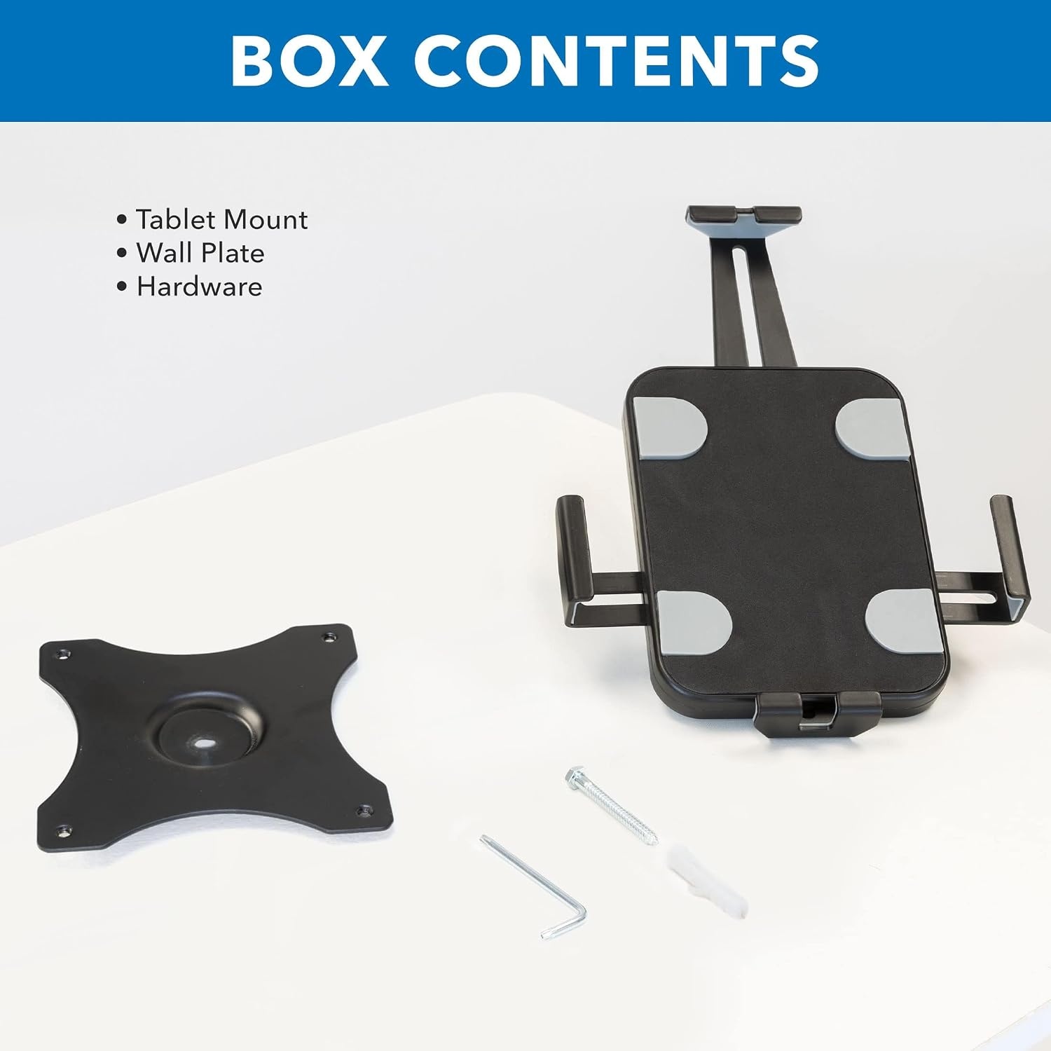 image:imageMountIt AntiTheft Tablet Wall Mount Lockable Adjustable Clamps for Tablets 7911 Inches Full Motion Tilt Swivel Rotation VESA 75x75 Perfect for Retail Office Hotels Black