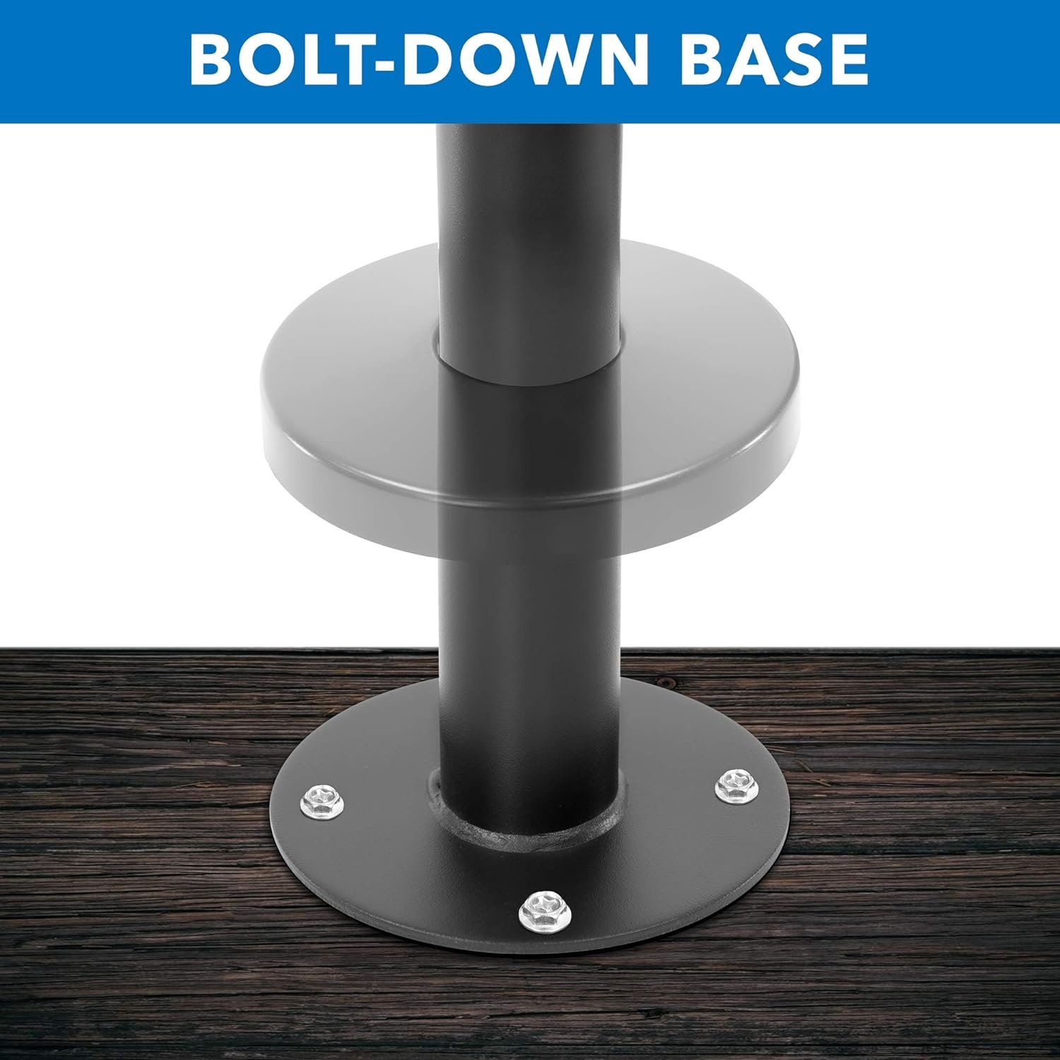 image:imageMountIt Bolt Down TV Stand AntiTip Swivel Tabletop TV Mount for 2343 Screens up to 110 lbs VESA 100x100 to 200x200 LowProfile Desktop TV Base for Desk or Bedroom Steel Black