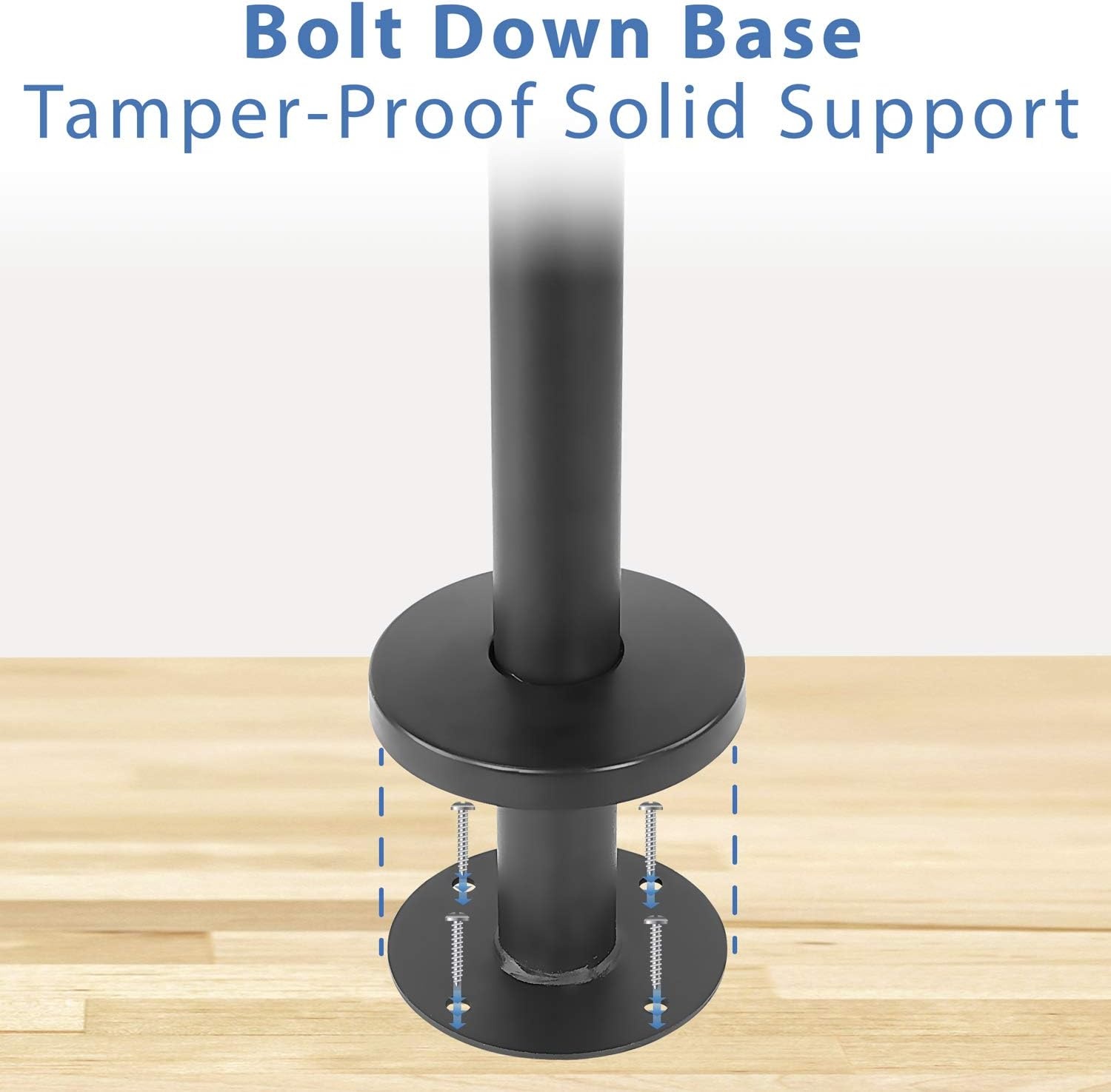 image:imageMountIt Bolt Down TV Stand AntiTip Swivel Tabletop TV Mount for 3255 Screens up to 110 lbs VESA 100x100 to 400x400 TV Base Replacement Bedroom Desk Steel Black
