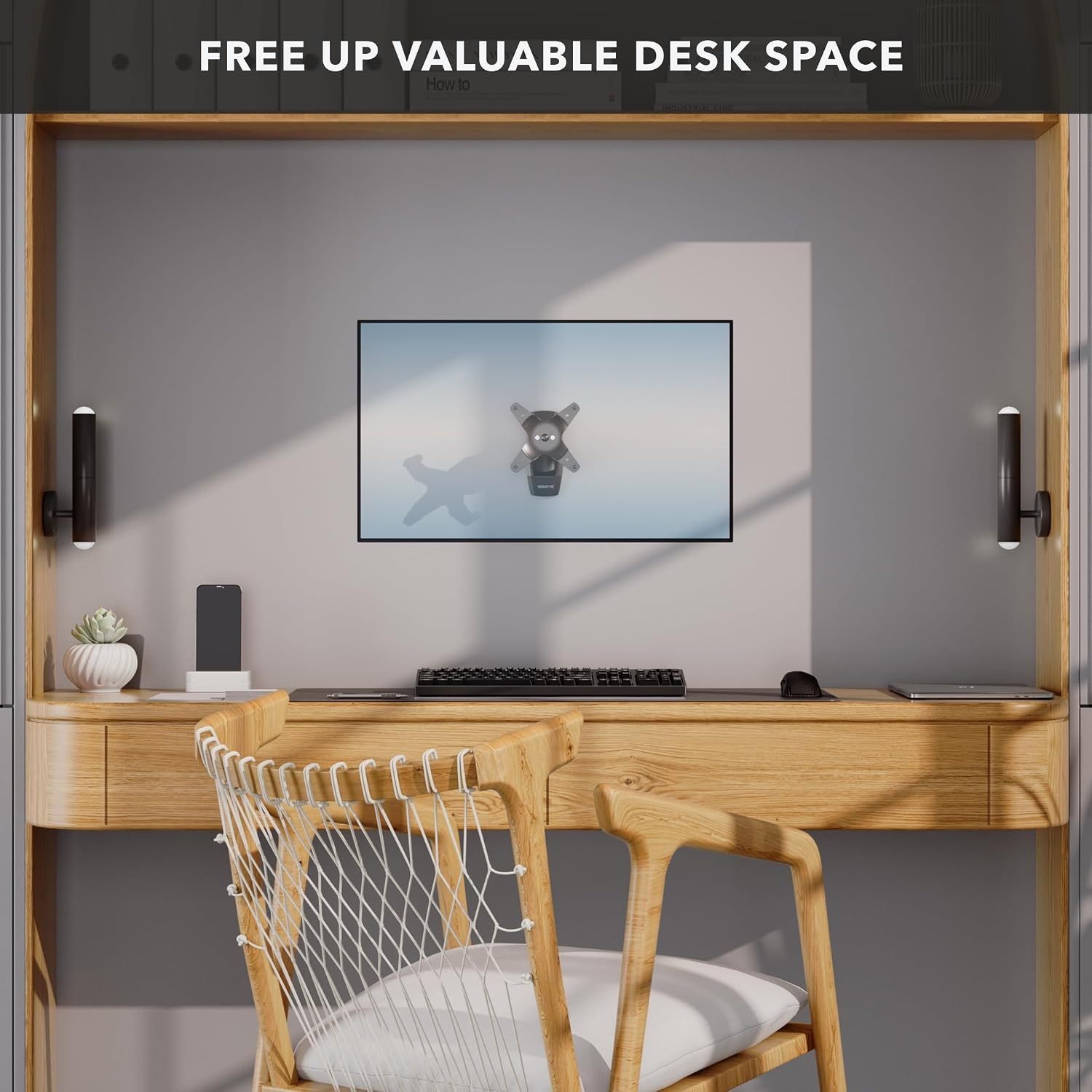 image:imageMountIt CLiX Series Single Monitor Wall Mount Compact Articulating Arm TAACompliant Fits 1334 Screens up to 30 lbs VESA 75 100 Aluminum SpaceSaving LowProfile Design QuickConnect Black