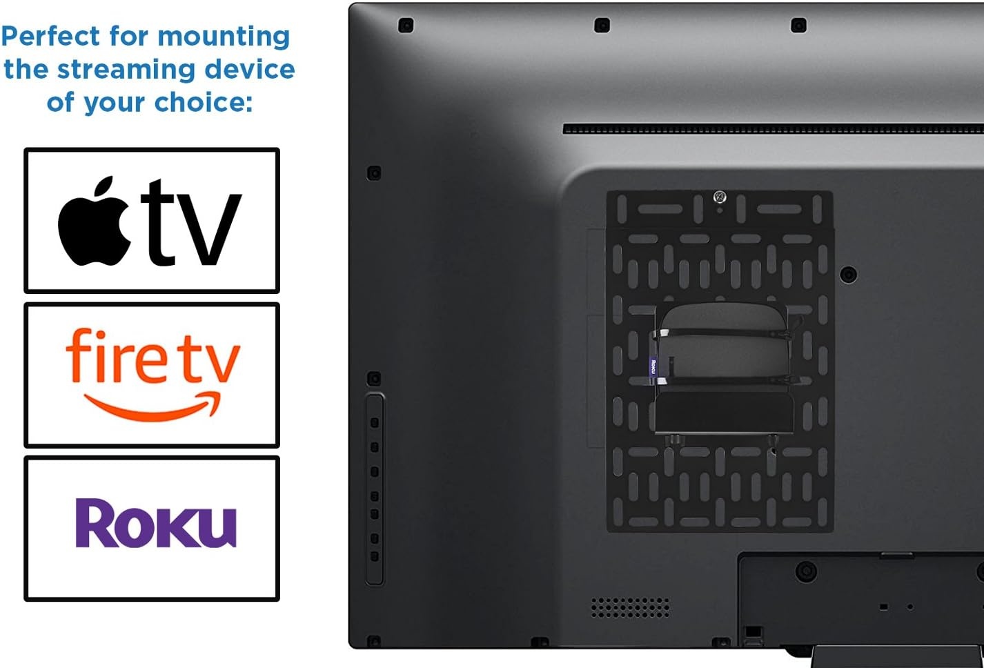 image:imageMountIt Cable Box Mount Behind TV Adjustable Universal Mounting Bracket for Streaming Devices Router Modem DVD Wall and Behind TV Compatible Steel0 Pack of 2