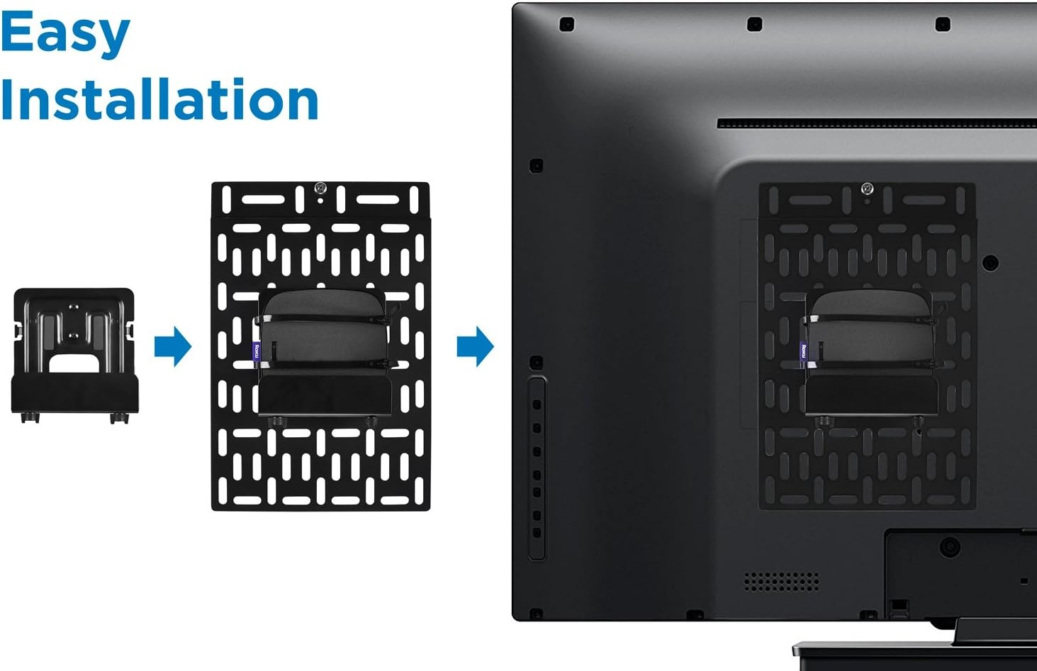 image:imageMountIt Cable Box Mount Behind TV Adjustable Universal Mounting Bracket for Streaming Devices Router Modem DVD Wall and Behind TV Compatible Steel0