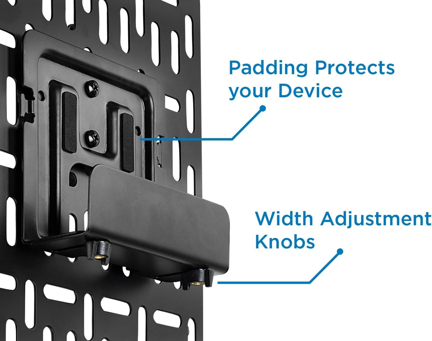 image:imageMountIt Cable Box Mount Behind TV Adjustable Universal Mounting Bracket for Streaming Devices Router Modem DVD Wall and Behind TV Compatible Steel0