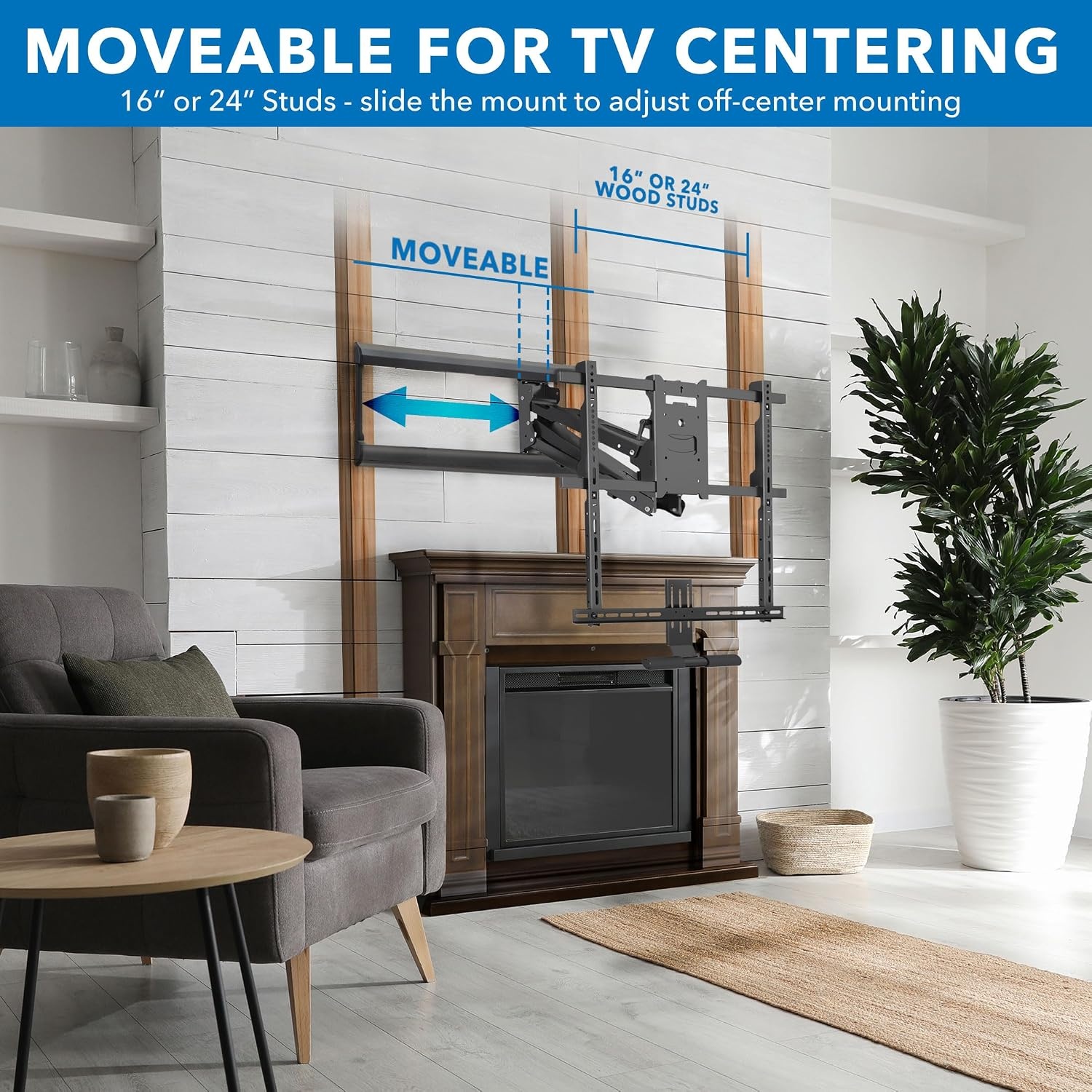 image:imageMountIt Fireplace Mantel TV Wall Mount Above Fireplace Height Adjustable TV Mount Pull Down Mantle Mount with Spring Assist 6585 inches VESA 100x100 to 800x500 max 110 lb WeightFor 42 65 TV 17655 Lbs