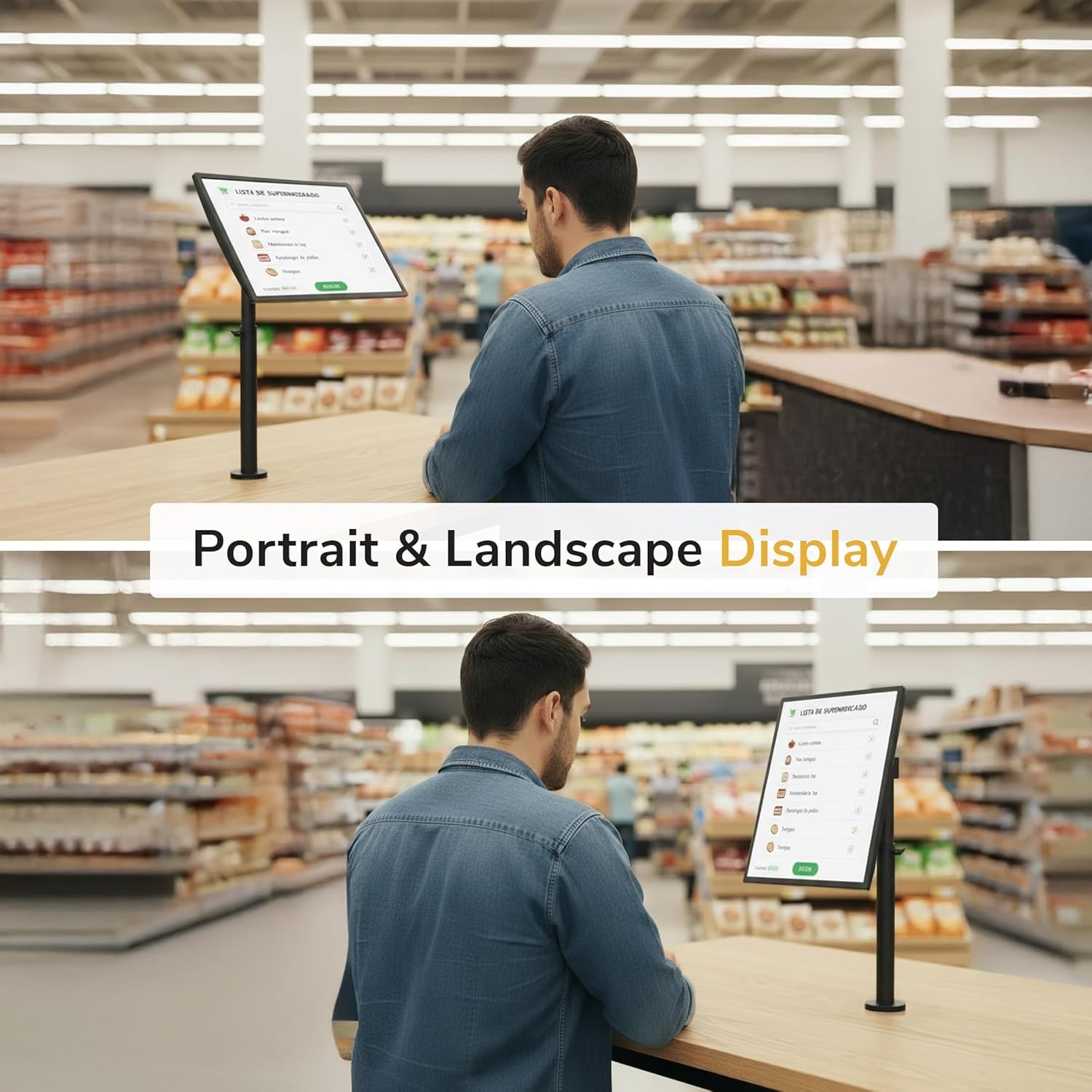 image:imageMountIt Fixed Height POS Monitor Mount 197 Monitor Pole Mount for Retail Checkout Counters and Point of Sale Systems BoltDown Base VESA 75x75 amp 100x100 Fits 1332 Monitors 33 lb Capacity20323 Inches