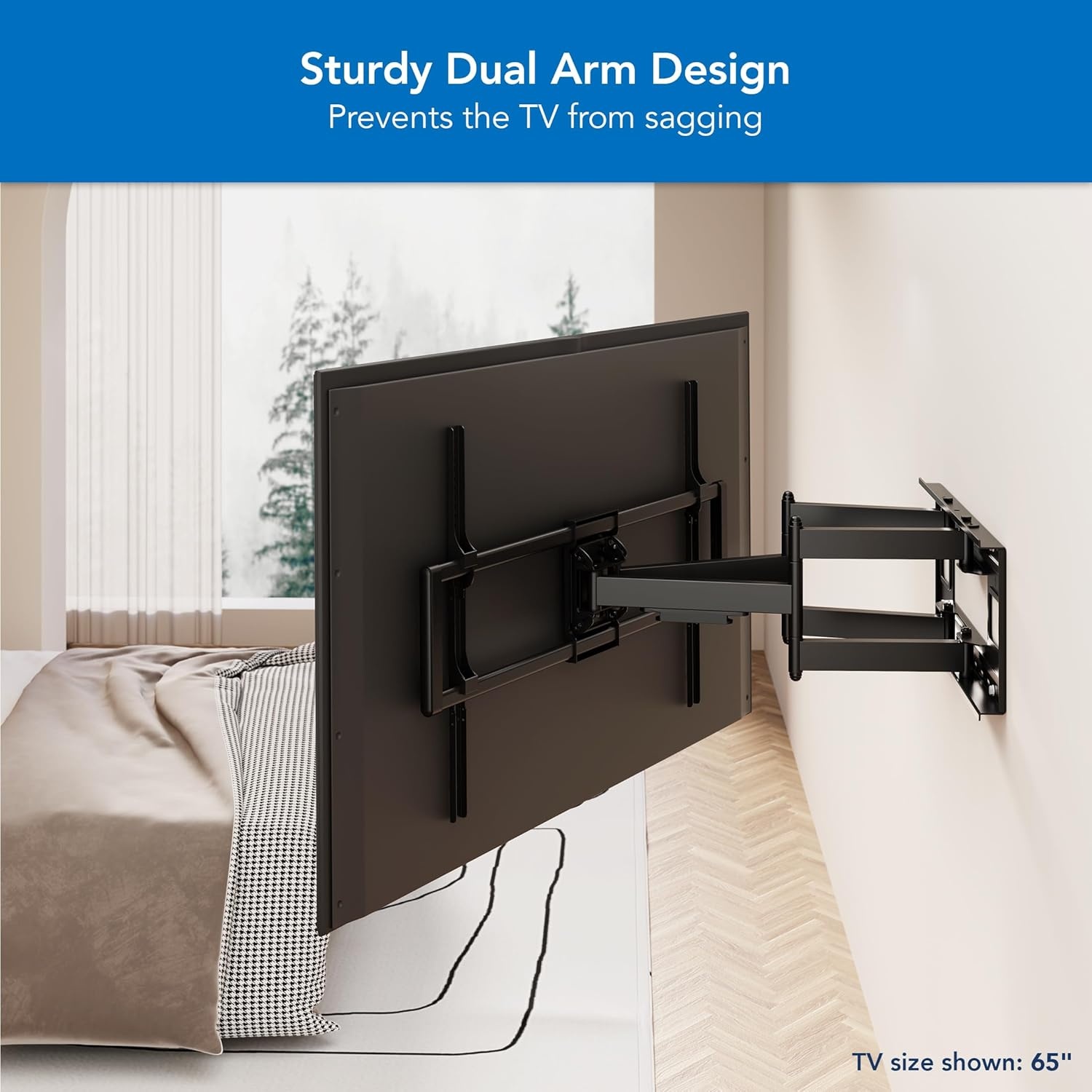 image:imageMountIt Heavy Duty XXL Full Motion TV Wall Mount for Extra Large TVs max VESA 900x600 Holds up to 264lb Swivel Tilt Extension Adjustable TV Mount for 60 65 75 80 85 90 98 100 115 120 in