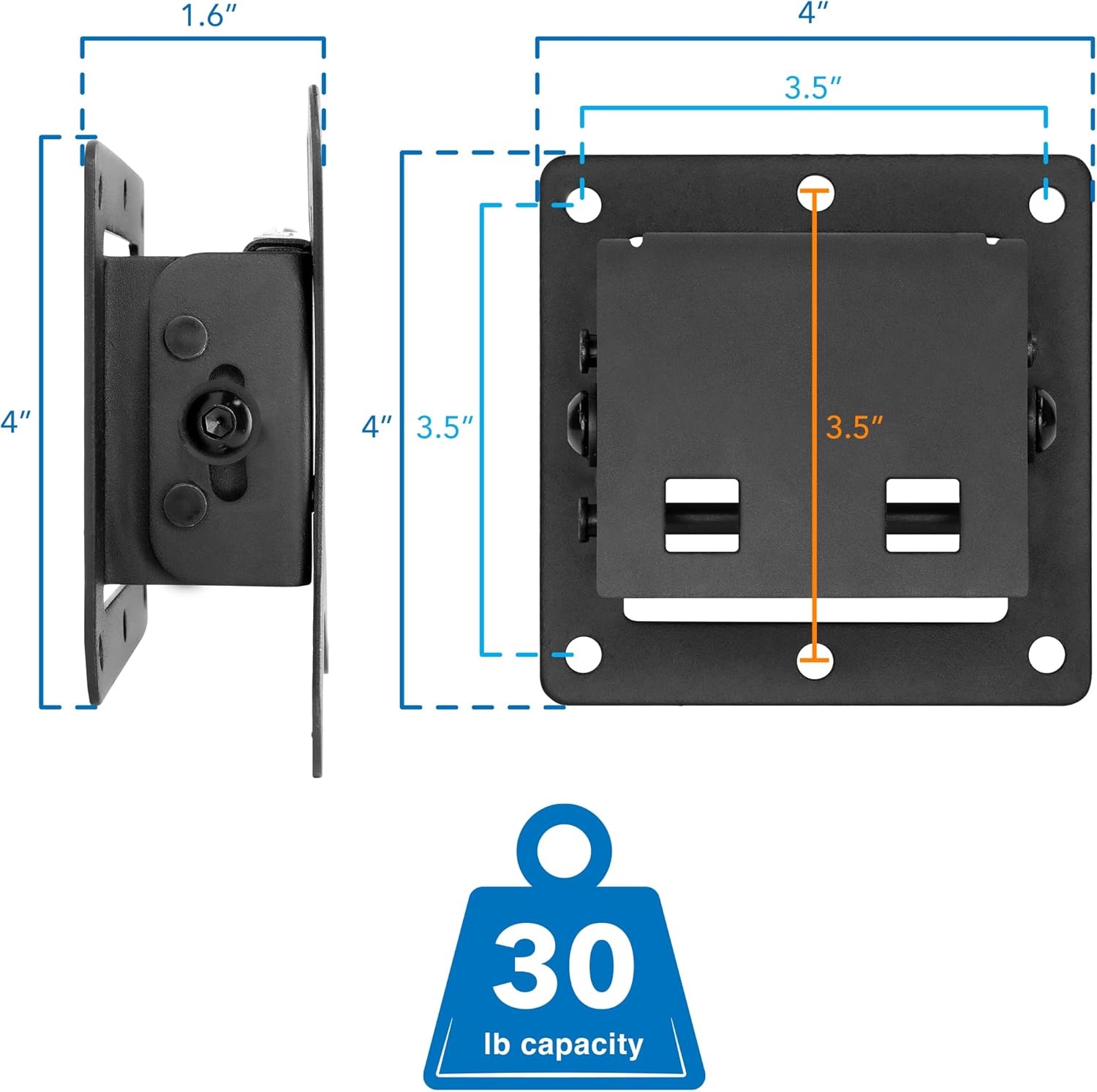 image:imageMountIt Low Profile Tilting TV Wall Mount for 2432 Inch Flat Screen TVs Quick Release Small TV Mount Bracket VESA 75x75 100x100 165 Slim Design 30 lb Capacity Single Stud Installation