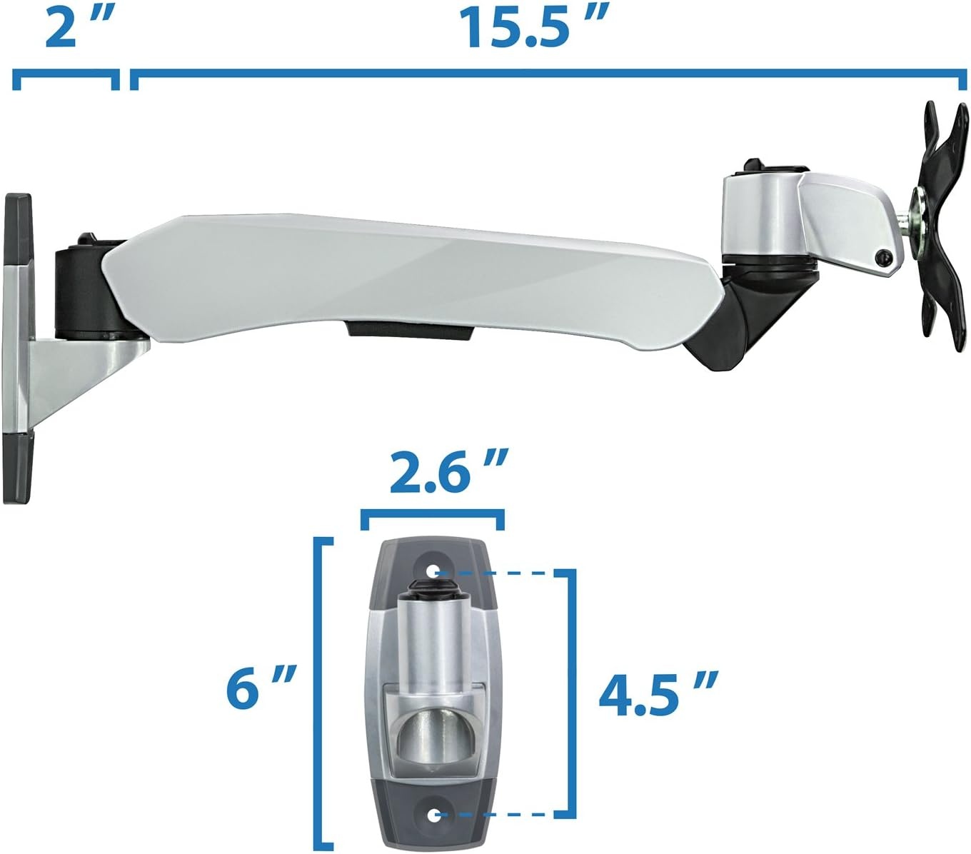 image:imageMountIt MI34114 LCD Wall Mount SilverSilver
