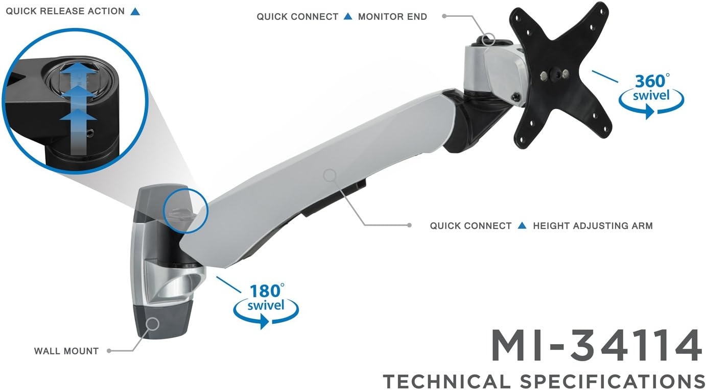 image:imageMountIt MI34114 LCD Wall Mount SilverSilver