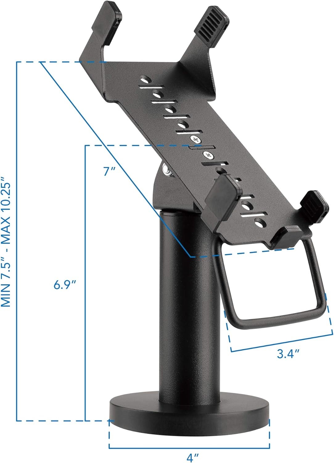 image:imageMountIt POS Credit Card Terminal Stand Compatible with VeriFone VX520 BoltDown Base Tilt Swivel Height Adjustable