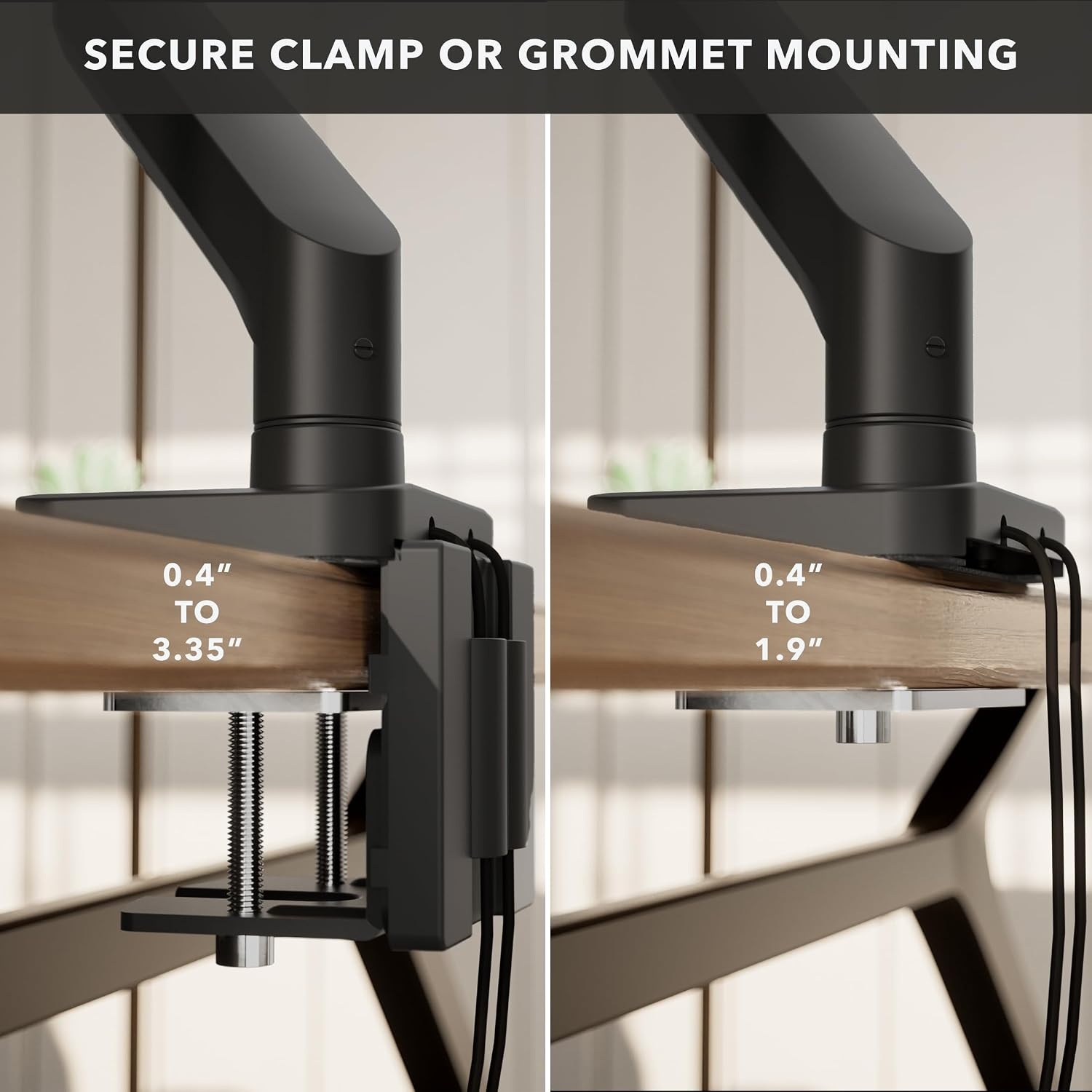 image:imageMountIt Proflex Series HeavyDuty Monitor Desk Mount Fits 1749 Ultrawide Curved Screens Full Motion Gas Spring Arm 44 lbs Capacity USBC amp USB 30 Ports VESA 75100 Clamp or Grommet Base
