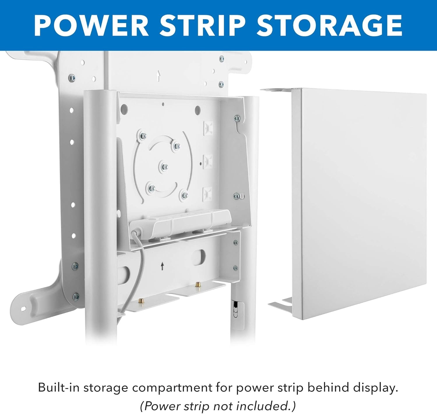 image:imageMountIt Rolling TV Stand with Shelf amp Cable Management Portrait amp Landscape Rotation Locking Wheels 3770 154 lb Capacity VESA 600x400 Samsung Flip 2 amp Surface Hub 2S Compatible