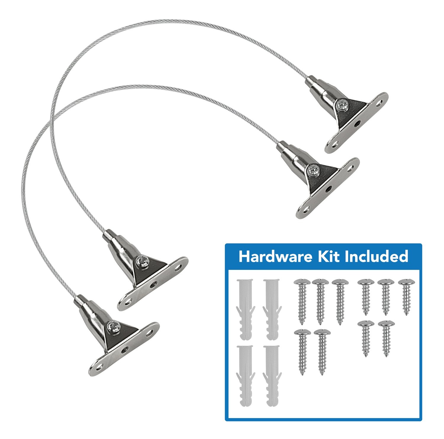 image:imageMountIt Safety Straps for TV Furniture Bookcase Dresser and TV Stands AntiTip Strap Television Anchor Kit for Baby Proofing Earthquake Protection 2 Pack Mounting Hardware IncludedSilver