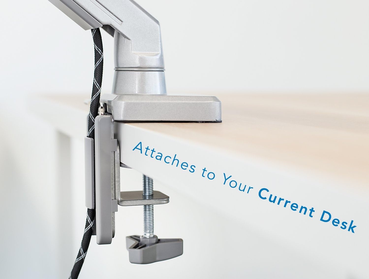 image:imageMountIt Single Monitor Arm Desk Mount Mechanical Spring Height Adjustable Monitor Stand for 1332 Inch Screens up to 176 lbs VESA 75x75 amp 100x100 CClamp amp Grommet