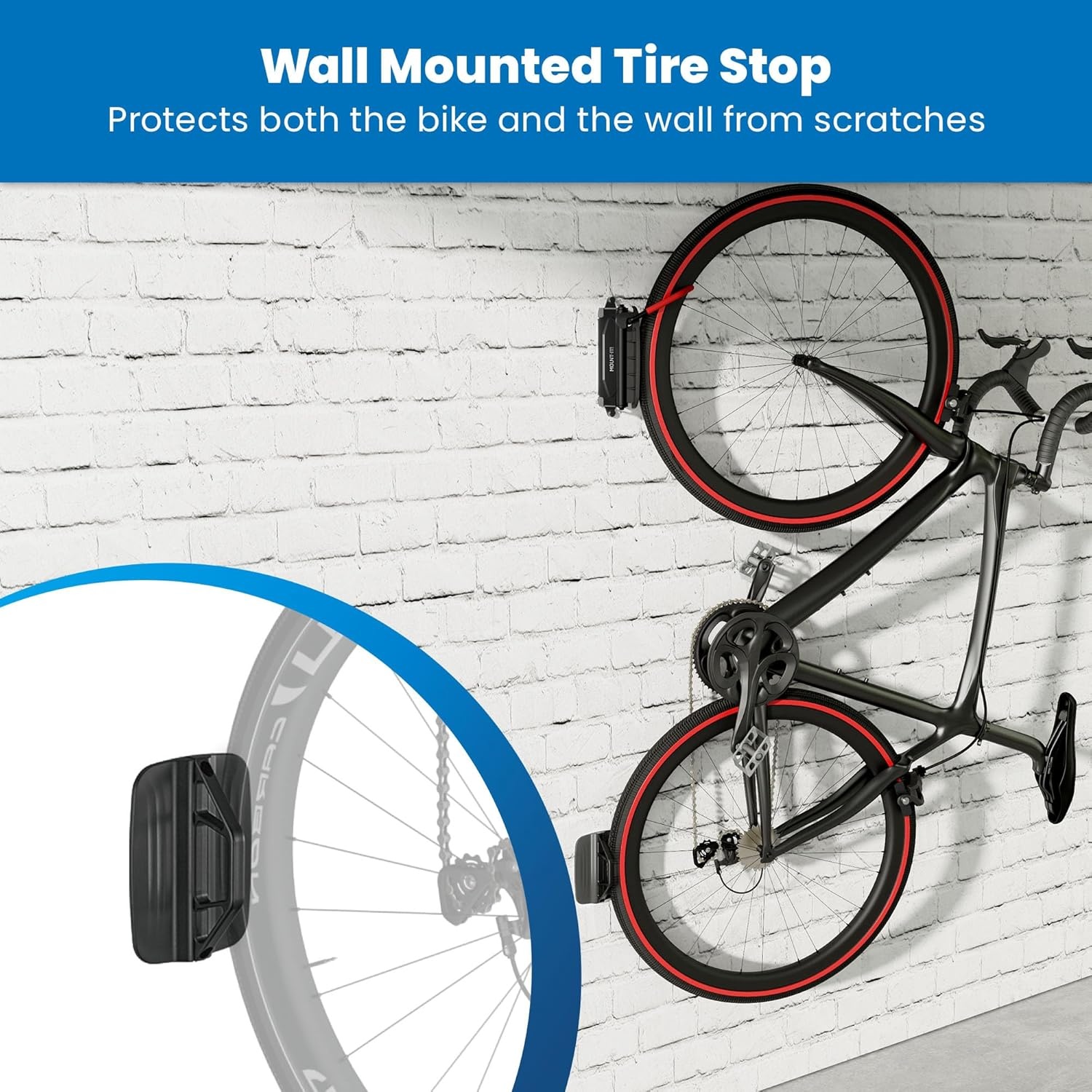 image:imageMountIt Swivel Bike Wall Mount HeavyDuty Vertical Bike Rack for Garage amp Home SpaceSaving Wall Mounted Bike Hanger Holds Up to 66 lbs Bike Storage Hook for Road Mountain amp Hybrid Bikes