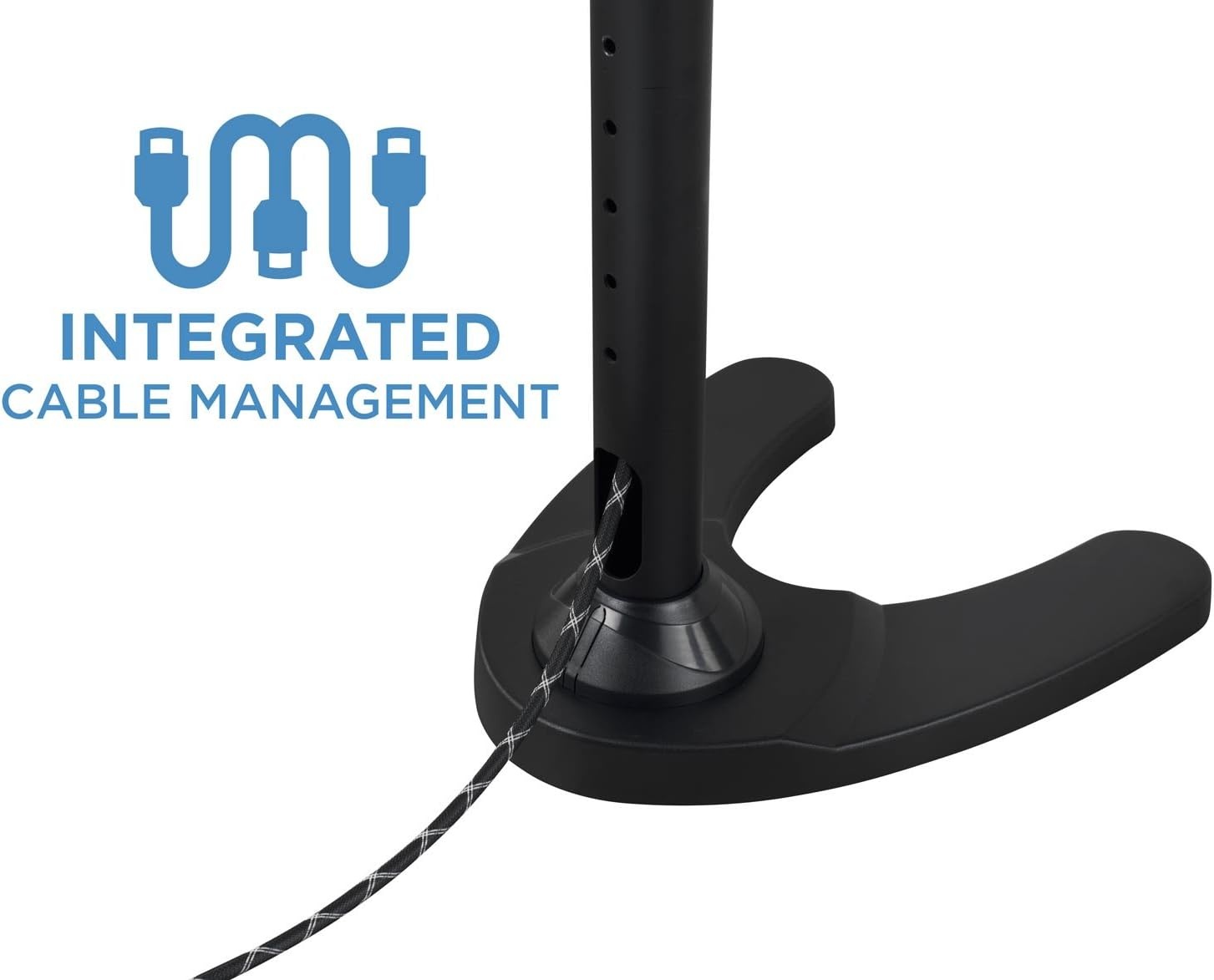 image:imageMountIt Triple Monitor Stand for 3 Screens up to 24 Height Adjustable Desk Mount with Free Standing or Grommet Base 22 lbs per Arm VESA 75x75 100x100 Compatible Full Motion Monitor Mount MI789
