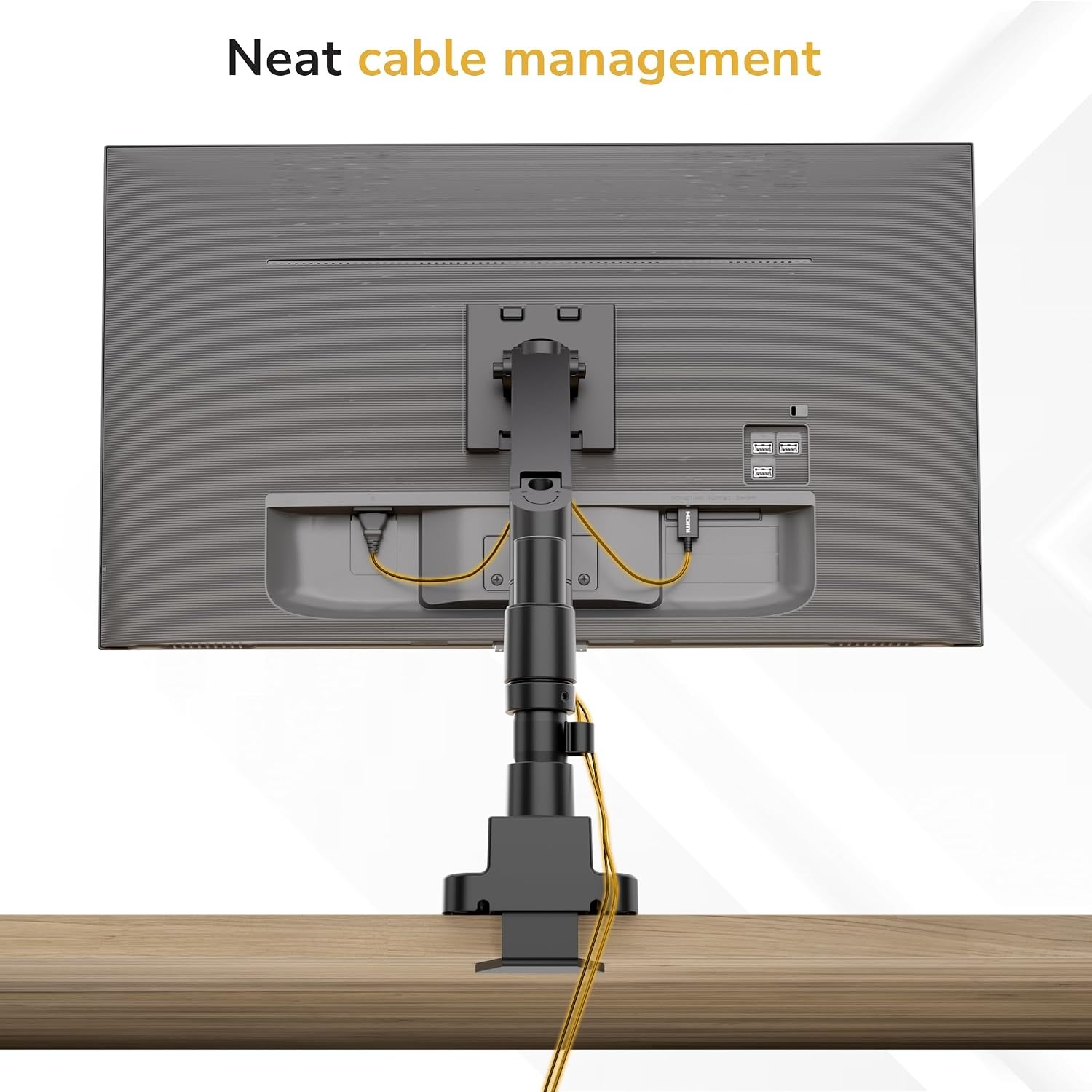 image:imageMountIt Ultrawide Monitor Desk Mount with Pole Fits 1749 Screens Heavy Duty HeightAdjustable Gas Spring Arm 44 lbs Capacity Full Motion VESA 75100 Clamp or Grommet