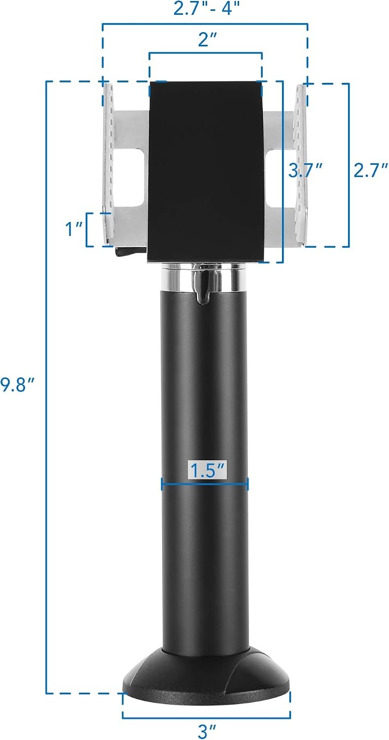 image:imageMountIt Universal Credit Card POS Terminal Stand for VeriFone Ingenico First Data Card Readers Adjustable Clamp Width With Tilt Swivel Adhesive or Bolt Down Installation
