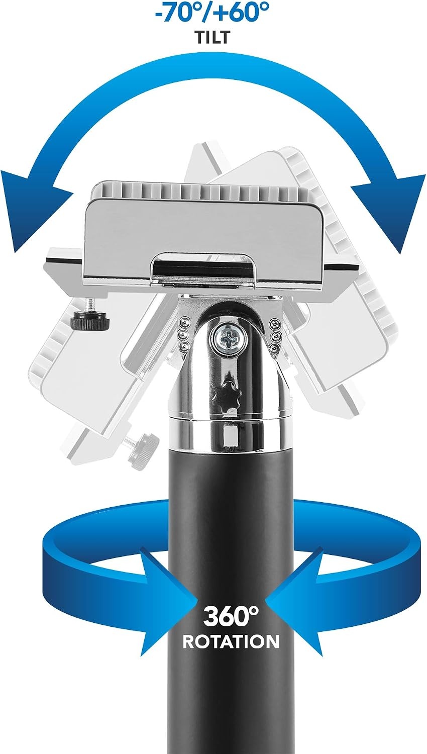 image:imageMountIt Universal Credit Card POS Terminal Stand for VeriFone Ingenico First Data Card Readers Adjustable Clamp Width With Tilt Swivel Adhesive or Bolt Down Installation