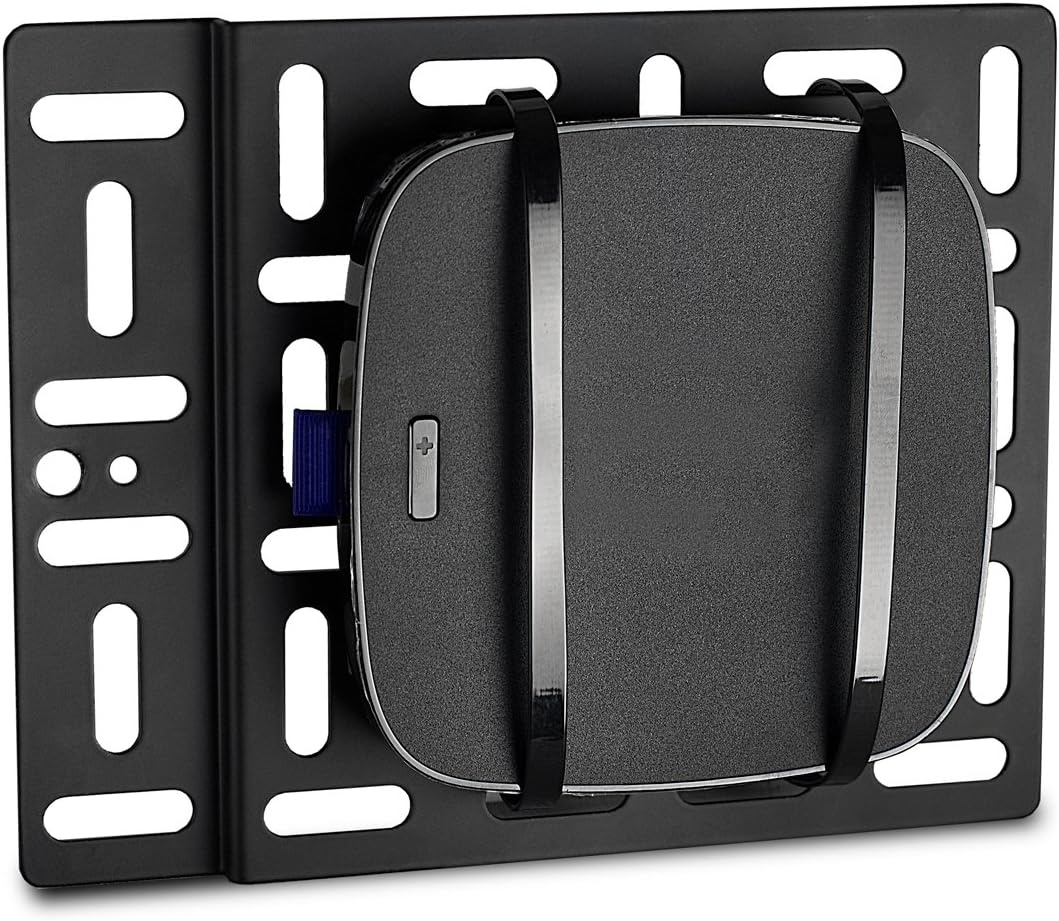image:imageMountIt Universal Streaming Device Mount Securely Attaches Behind Your TV Compatible With Apple TV Roku Amazon Fire TV TiVo Mini BlackM4587