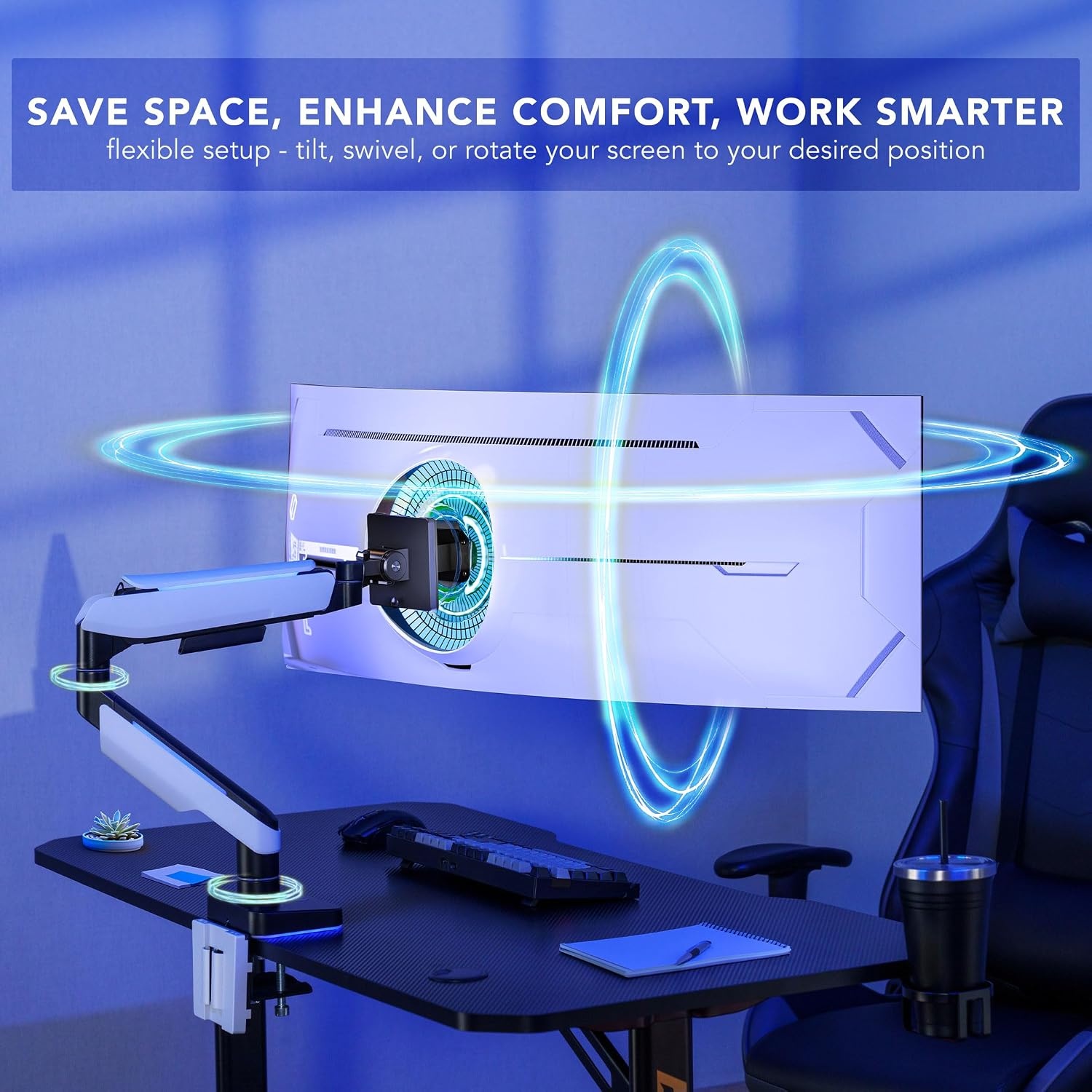 image:imageMountIt VESA Adapter for Samsung UltraWide Monitors Compatible with Odyssey G9 Neo G9 CRG9 CHG9 CHG90 Converts to Standard 100x100 VESA HeavyDuty Steel Bracket for Monitor Arms