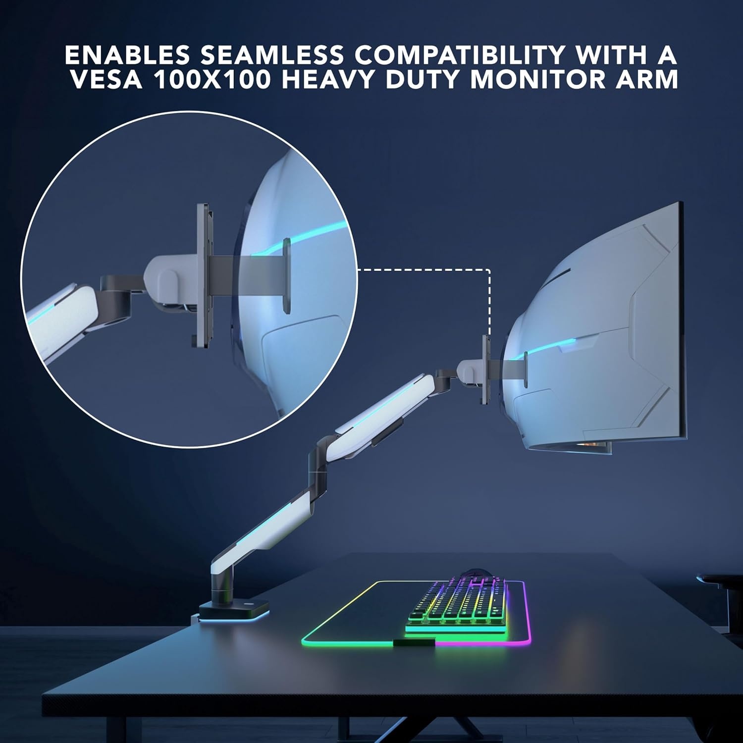 image:imageMountIt VESA Adapter for Samsung UltraWide Monitors Compatible with Odyssey G9 Neo G9 CRG9 CHG9 CHG90 Converts to Standard 100x100 VESA HeavyDuty Steel Bracket for Monitor Arms