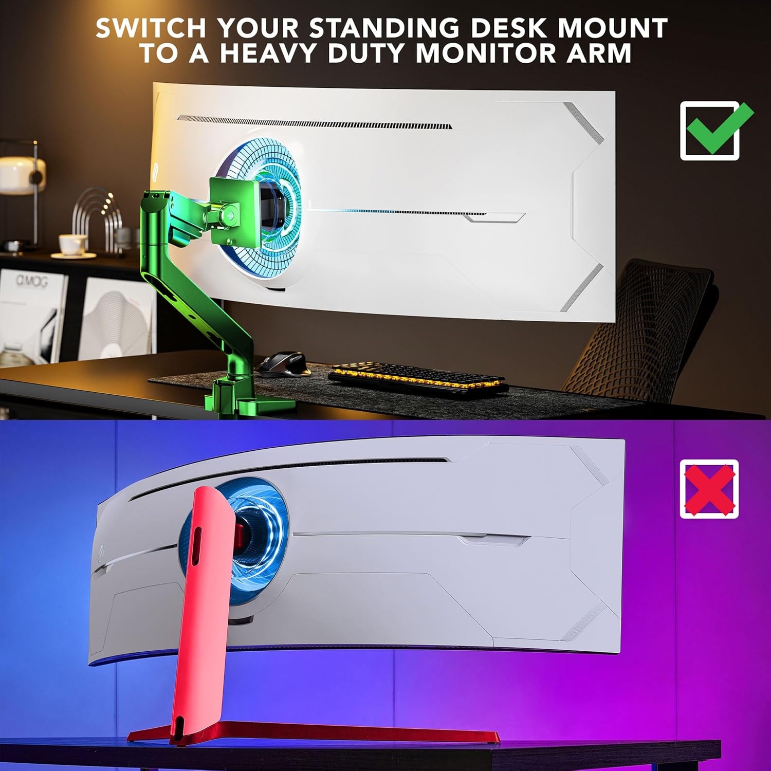 image:imageMountIt VESA Adapter for Samsung UltraWide Monitors Compatible with Odyssey G9 Neo G9 CRG9 CHG9 CHG90 Converts to Standard 100x100 VESA HeavyDuty Steel Bracket for Monitor Arms
