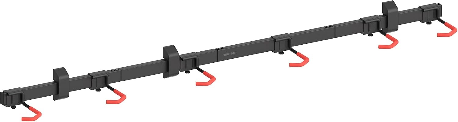 image:imageMountIt WheelsUp Bike Wall Mount for 6 Bikes HeavyDuty Garage Storage Rack Adjustable Padded Hooks SpaceSaving Vertical Bike Storage Solution for Home and Garage Max Capacity 330 lbs
