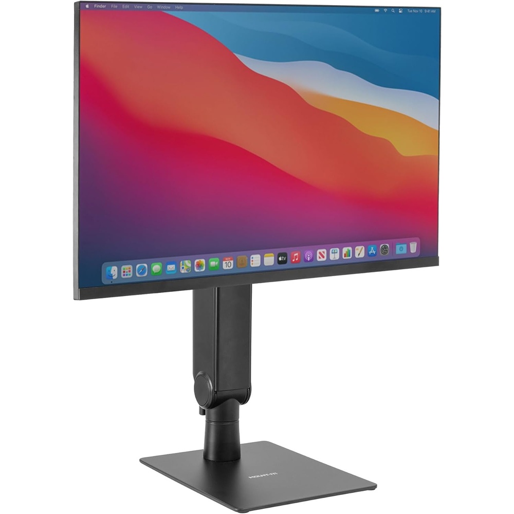 image:imageMountIt Freestanding Single Monitor Arm 17 to 32 Height Adjustable Tension Adjustable Spring Mechanism Monitor Stand Max VESA 100x100 Swivel Rotation Instant Height Adjustment Black