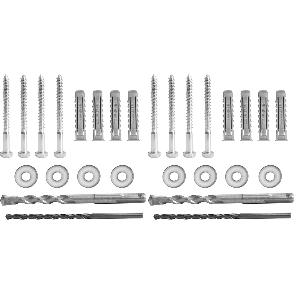 image:imageMountIt Universal TV Mounting Hardware Kit Lag Screw and Drill Bit Set Includes Screws Washers Fischer Anchors Wood Drill Bit and Concrete Drill Bit for Easy Installation8mm x 90mm 6mm x 101mm 10mm x 120mm Pack of 2
