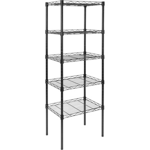 image:imageMountIt 5 Tier Metal Shelving Unit Adjustable Wire Shelves Steel Rack for Kitchen Garage Laundry Room Storage Organizer 16W x 1125D in