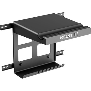 image:imageMountIt Bike Wall Mount Rack with Shelf and Hooks Horizontal Indoor Bike Rack Garage Home Space Saving Wall Mounted Hanger for a single Road Mountain or other Bicycle with Extra Storage BlackBlack