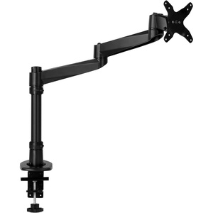 image:imageMountIt Premium Modular Monitor Desk Mount Arm Stand  Single Tilt Swivel Arm Fits 19 215 24 27 32 Inch Computer Screens with 75 100 VESA Patterns  CClamp and Grommet Bases  Black