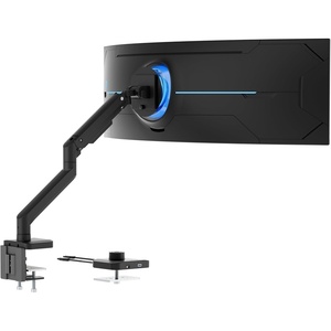 image:imageMountIt Proflex Series HeavyDuty Monitor Desk Mount Fits 1749 Ultrawide Curved Screens Full Motion Gas Spring Arm 44 lbs Capacity USBC amp USB 30 Ports VESA 75100 Clamp or Grommet Base
