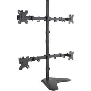 image:imageMountIt Quad Monitor Stand for 4 Screens up to 32 Free Standing Multi Monitor Desk Mount Height Adjustable 348 176 lbs Each VESA 75x75 100x100 Steel 4 Monitor Stand MI2784