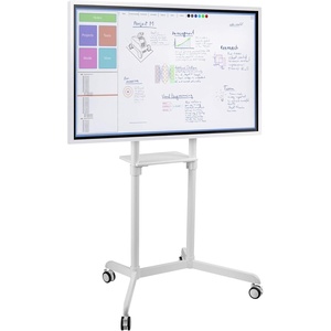 image:imageMountIt Rolling TV Stand with Shelf amp Cable Management Portrait amp Landscape Rotation Locking Wheels 3770 154 lb Capacity VESA 600x400 Samsung Flip 2 amp Surface Hub 2S Compatible