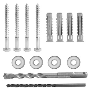 image:imageMountIt Universal TV Mounting Hardware Kit Lag Screw and Drill Bit Set Includes Screws Washers Fischer Anchors Wood Drill Bit and Concrete Drill Bit for Easy Installation8mm x 90mm  6mm x 101mm  10mm x 120mm