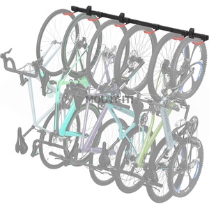 image:imageMountIt WheelsUp Bike Wall Mount for 6 Bikes  HeavyDuty Garage Storage Rack  Adjustable Padded Hooks  SpaceSaving Vertical Bike Storage Solution for Home and Garage Max Capacity 330 lbs