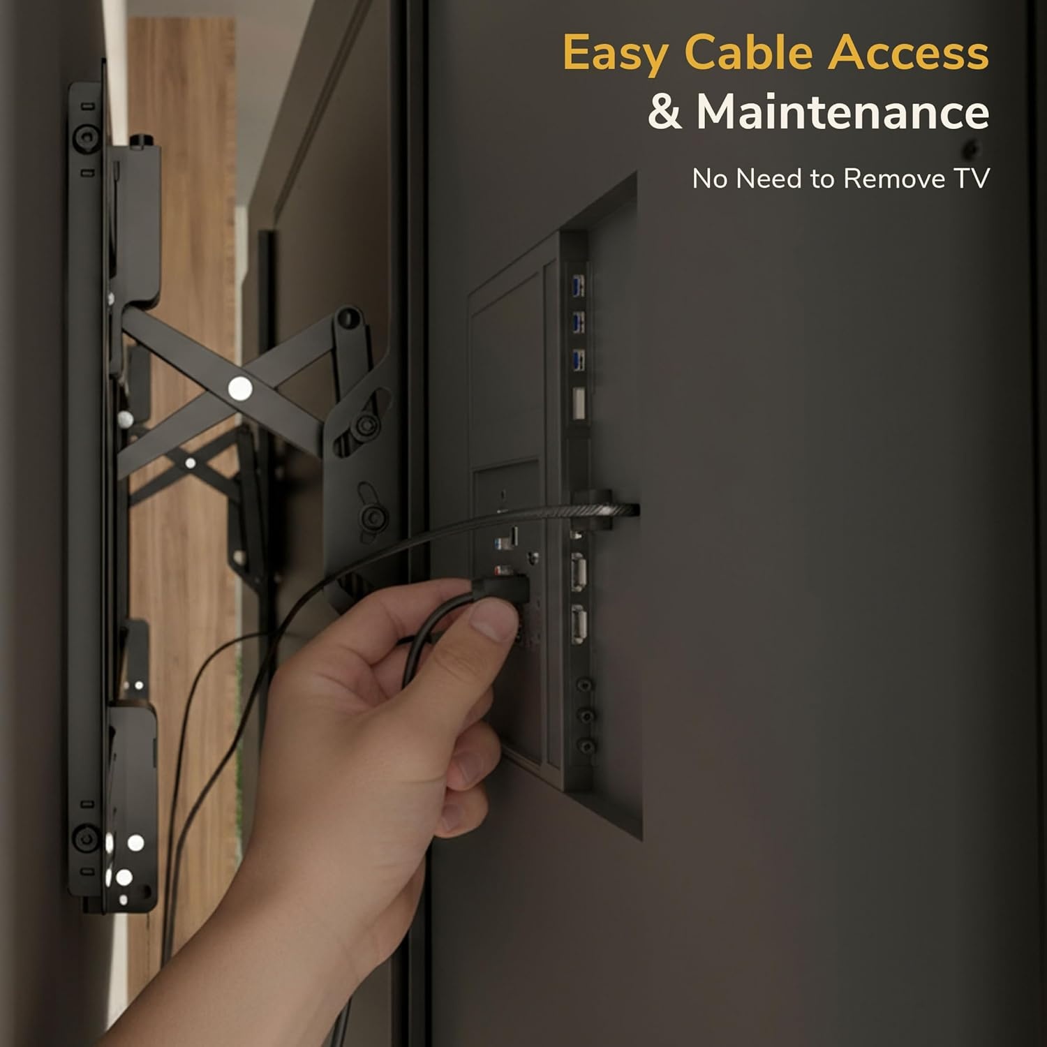 image:imageMountIt Advanced Extendable Tilt TV Wall Mount for 55105 Inch TVs Low Profile 21 HeavyDuty Bracket with 68 Extension Tilt amp Swivel Universal VESA up to 1000600 mm Fits 162432 Studs