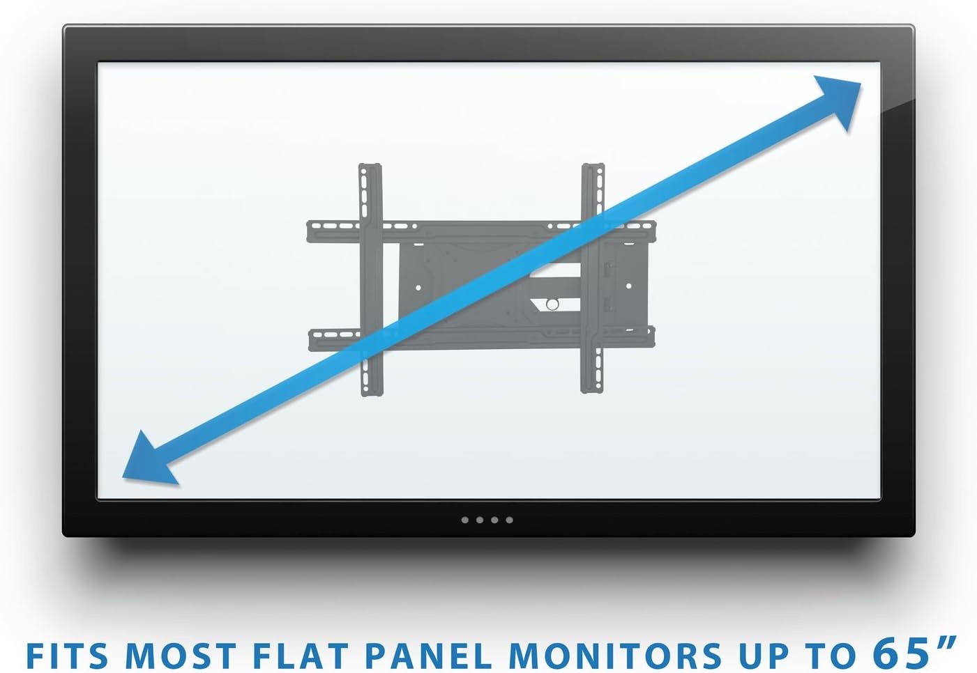 image:imageMountIt Full Motion Articulating TV Wall Mount Bracket for 3270 Plasma LED LCD Flat Screens up to 100 Pounds and 600x400 VESA Tilt Swivel Extend Compress