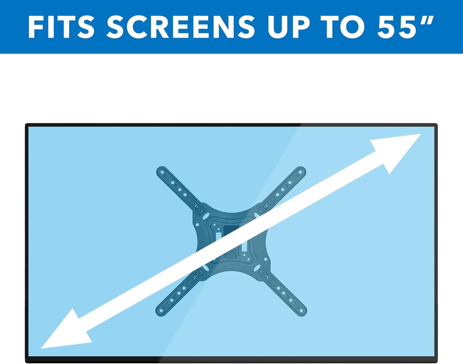 image:imageMountIt Full Motion Articulating TV Wall Mount for 2355 Inch LED LCD OLED Flat Screen TVs Tilt amp Swivel Arm Extends 156 VESA 75x75 to 400x400 66 lb Capacity Single Stud Installation