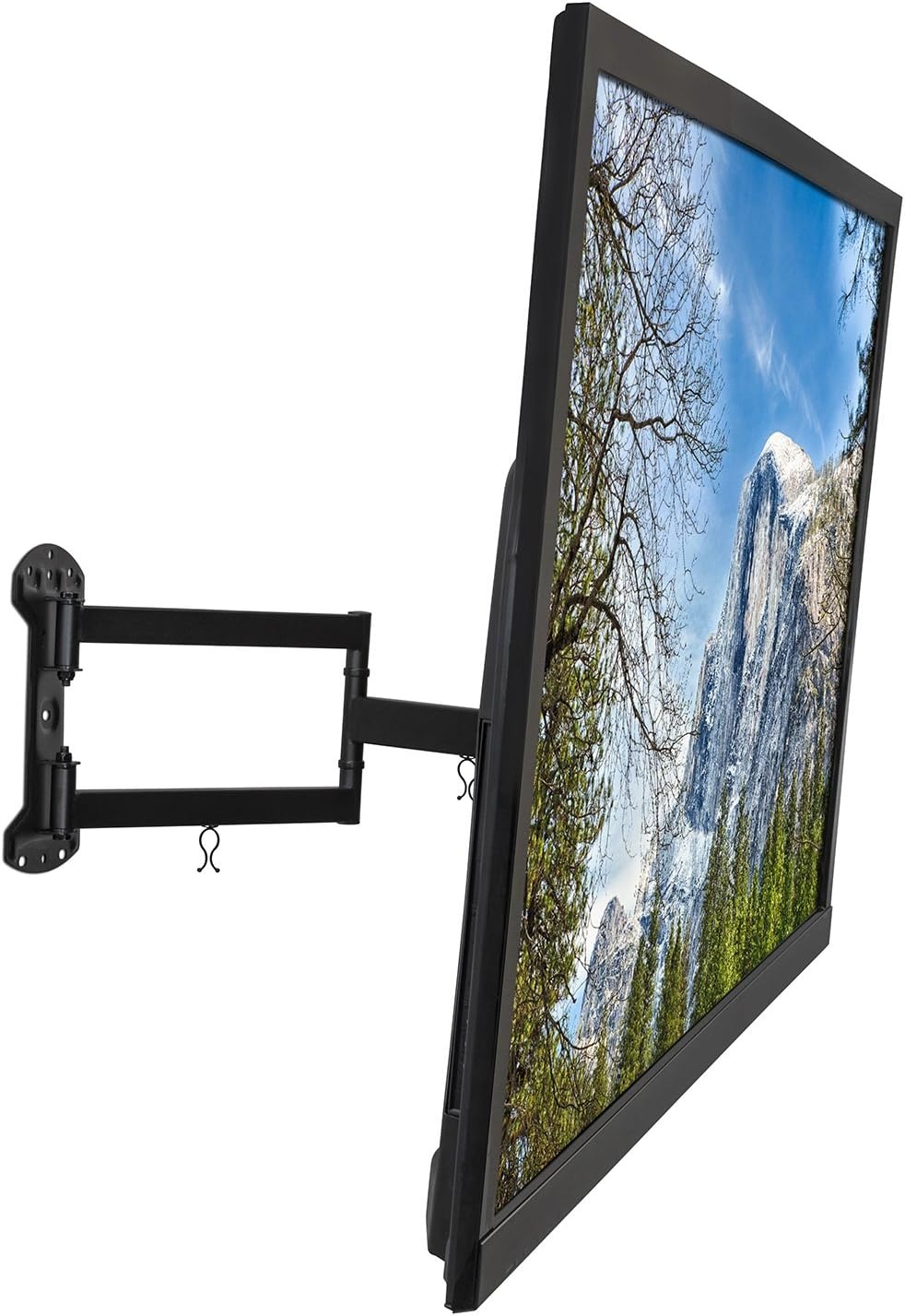 image:imageMountIt Full Motion TV Wall Mount 24 Inch Long Extension Arm Fits 32 to 55 Inch Flat or Curved TVs VESA 75x75 to 400x400mm Swivel Tilt Rotate HeavyDuty Steel 77 lbs Capacity