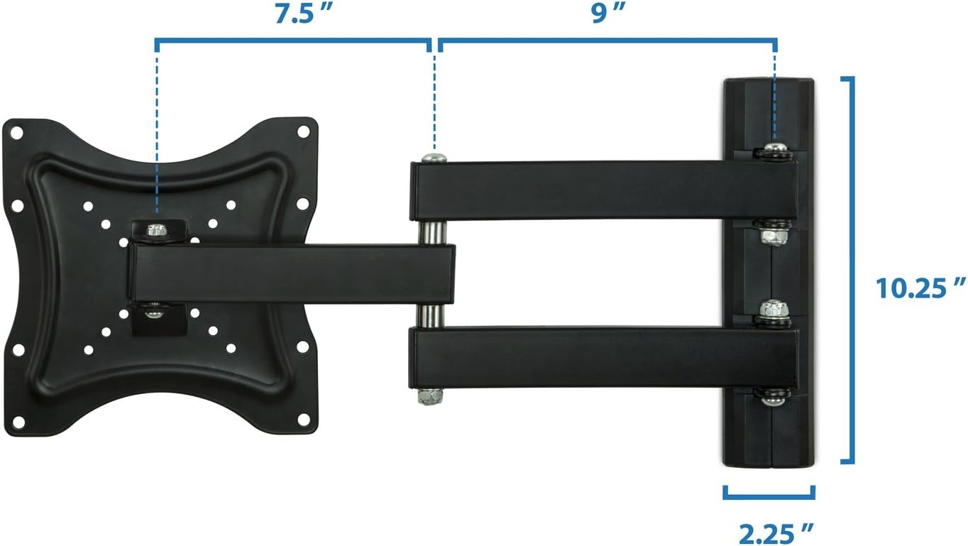 image:imageMountIt Full Motion TV Wall Mount Articulating Computer Screen Bracket for 2342 inch Screens Fits Up to VESA 200x200mm 66lbs Capacity